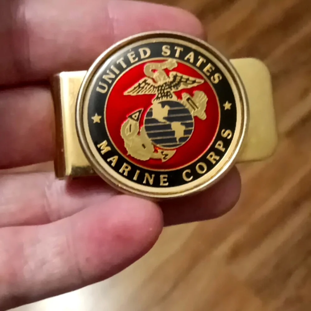 Marine Corps Brass Money clip